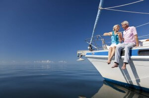 Senior couple reflecting on new mortgage purchase